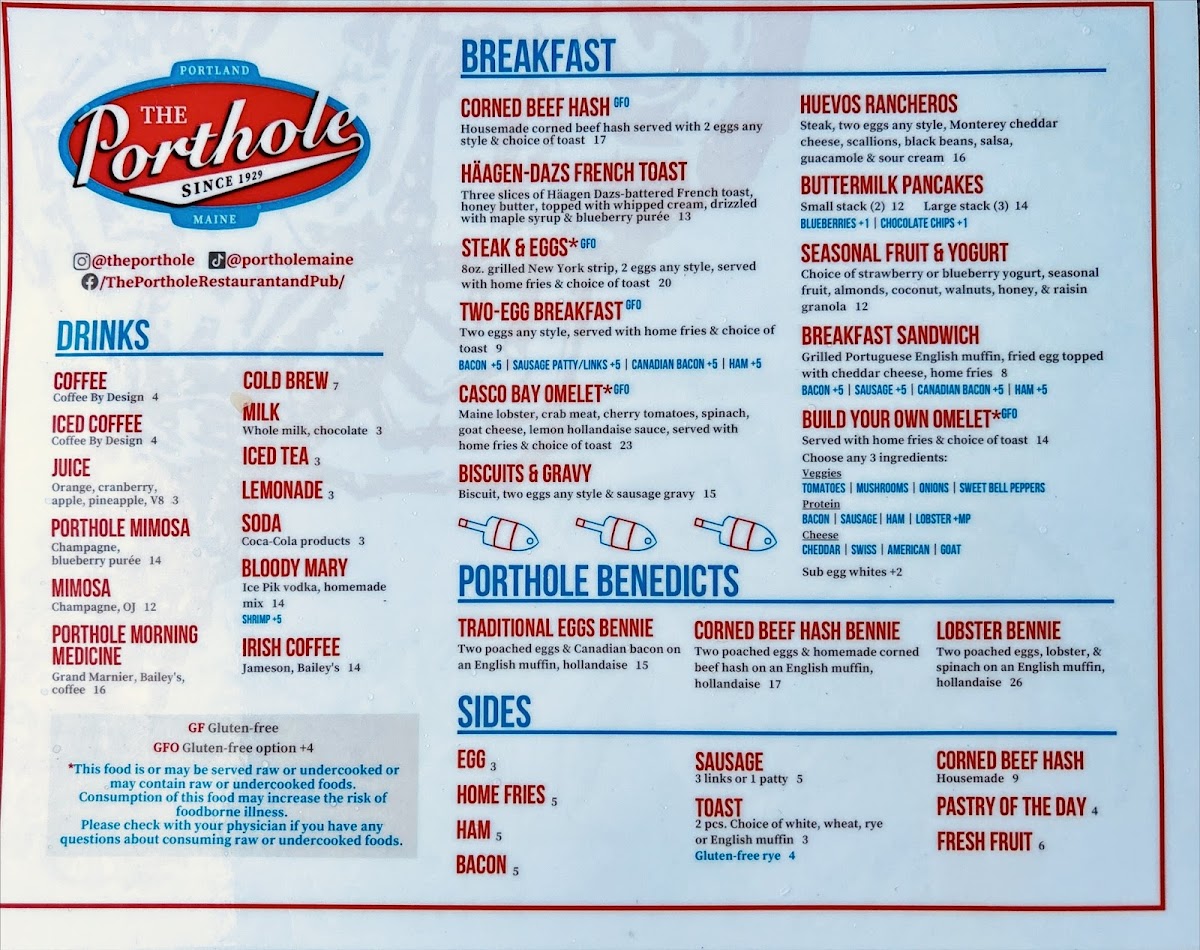 The Porthole Restaurant & Pub Menu - Image 4